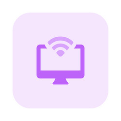 wireless internet access on a desktop vector image