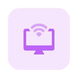 wireless internet access on a desktop vector