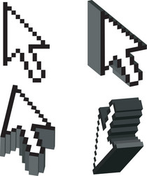 3D Arrow Cursor Pointer vector image