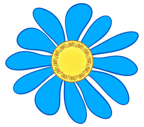 Blue flower icon 8 Royalty Free Vector Image - VectorStock