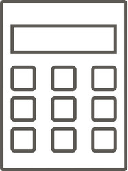 calculator icon simple element from map vector image