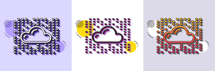 cloud computing system line icon internet data vector image