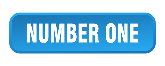 number one button square 3d push vector image