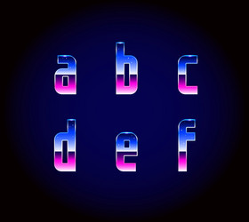 Retro Sci-Fi Font - 80s Futuristic Alphabet vector image