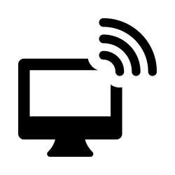 sharing data from desktop via wireless network vector image