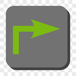 turn right rounded square button vector image