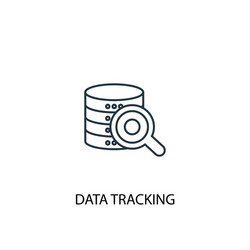 Data tracking concept line icon simple element vector