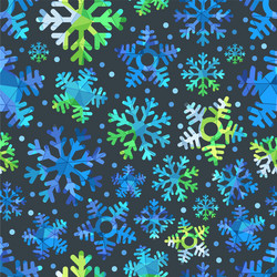 different blue snowflakes set vector