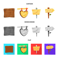 isolated object of raw and forest symbol set vector image