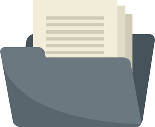 open folder documents icon flat isolated vector image