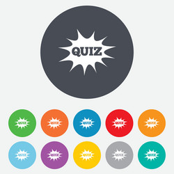 quiz sign icon questions and answers game vector image