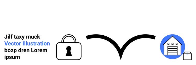 secure storage concept with padlock vector image