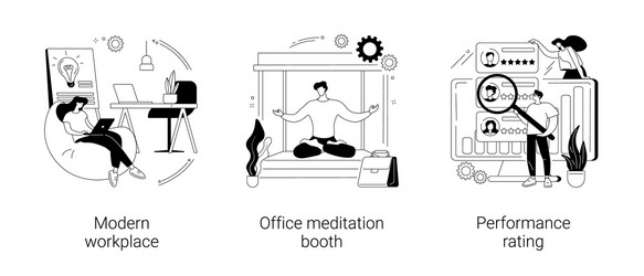 working environment and productivity abstract vector