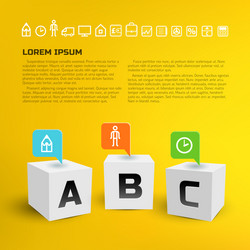 cubes business infographics vector