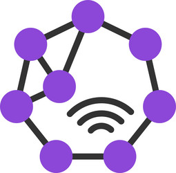 internet of things iot flat style icon design vector image