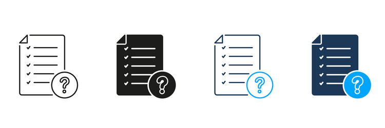 paper document with question mark line vector image