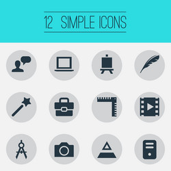 set of simple design icons vector