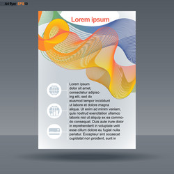 Abstract print a4 design with colored lines vector