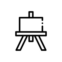 canvas icon thin linear style design isolated vector image