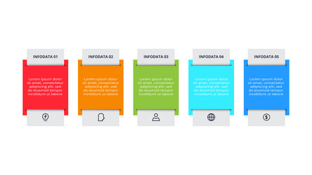 workflow concept for infographic with 5 steps vector image