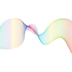 abstract background with gradient waves vector image