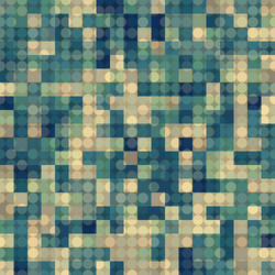 abstract colored circles and squares pattern vector image