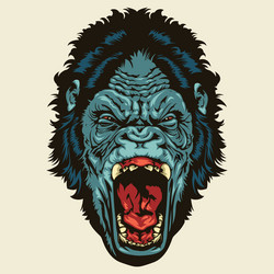 Angry sabertooth head Royalty Free Vector Image