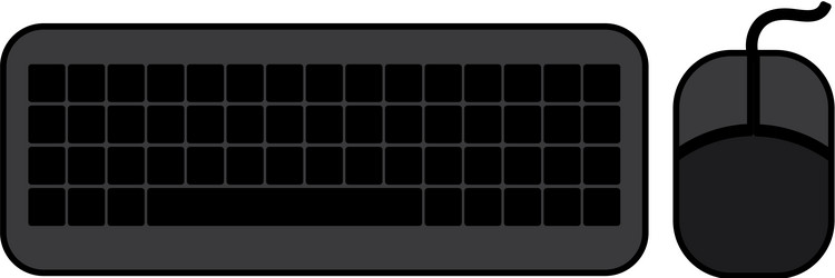 computer keyboard and mouse vector image