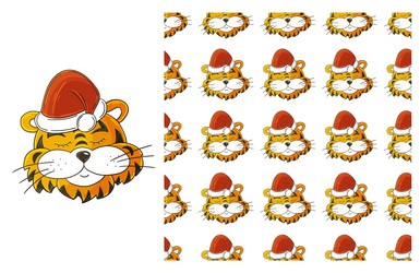 cute set of element and seamless pattern ideal vector image