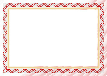 horizontal frame and border with tonga flag vector image