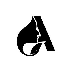 initial a face beauty logo design templates Vector Image