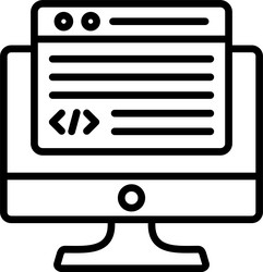 programming line icon design vector image