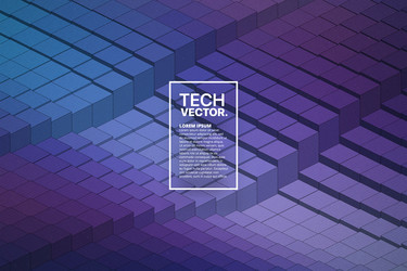 technology 3d waveform abstract background vector image