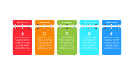 workflow concept for infographic with 5 steps vector image