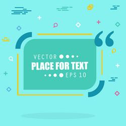abstract concept empty speech square quote vector image