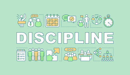 Discipline word concepts banner Royalty Free Vector Image
