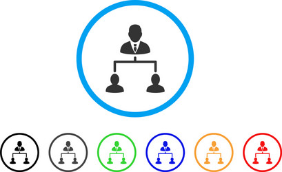 Human network rounded icon Royalty Free Vector Image