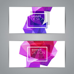 set of polygonal triangular colorful background vector image