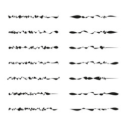 abstract line patterns various styles black vector image