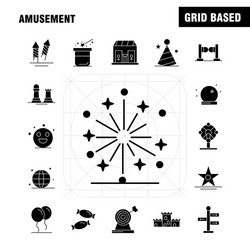 amusement solid glyph icon for web print vector image