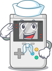 an icon handheld game scroll sailor cartoon vector image