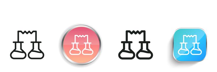 electrode icon thin linear regular and button vector image