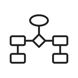 flowchart icon image suitable for mobile vector image