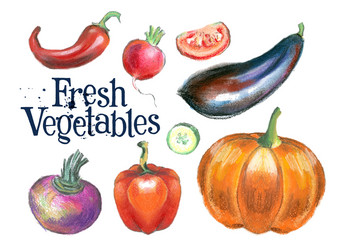 Vegetables logo design template fresh Royalty Free Vector