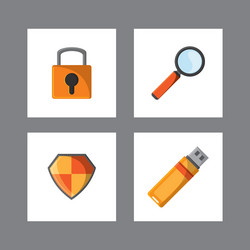 internet security related icons image vector image