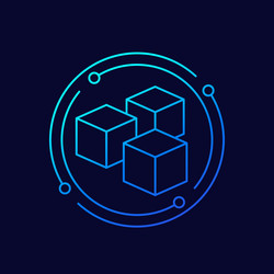 Isometric Cube Stack Icon vector image