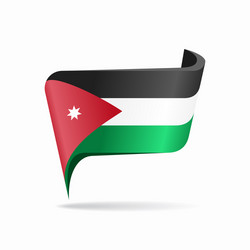 Jordan Flag Map Pointer vector image