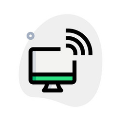 sharing data from desktop via wireless network vector image