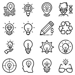 Factory flat icon set isolated on white background