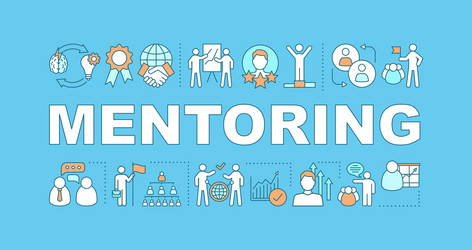 Mentoring word concepts banner vector